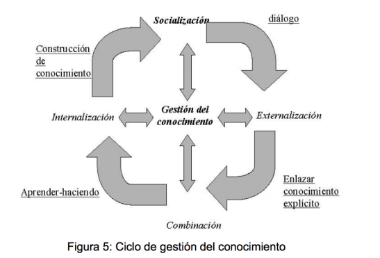 Figura 5: Ciclo de gestión del conocimiento  - (c) Christian A. Estay-Niculcar